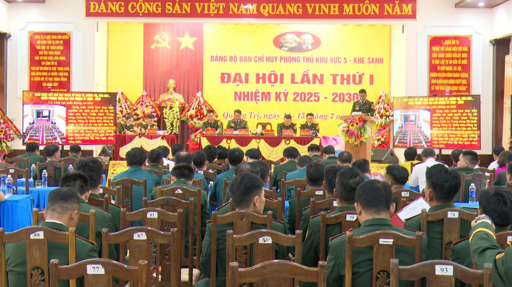 Đại hội Đảng bộ Ban Chỉ huy Phòng thủ khu vực 5 - Khe Sanh lần thứ I, nhiệm kỳ 2025 - 2030